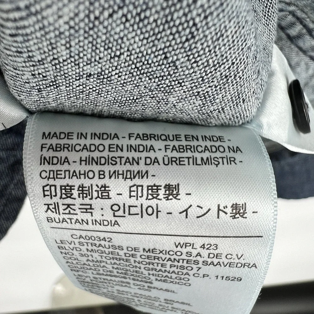 Levi's Made‎ & Crafted New Standard Shirt Dark Wash Denim Loose Fit (Size L)